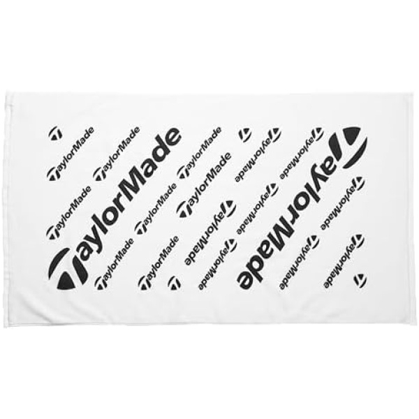 TaylorMade Golf Tour Towel, White Small