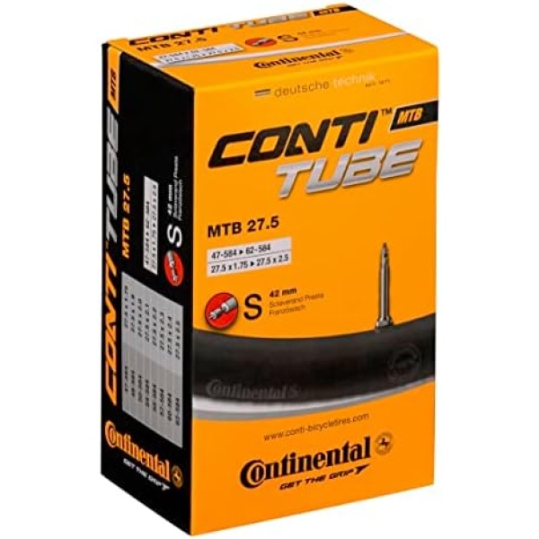Continental Unisex's 42mm MTB Presta Valve Inner TubeBlack, 27.5 x 1.75