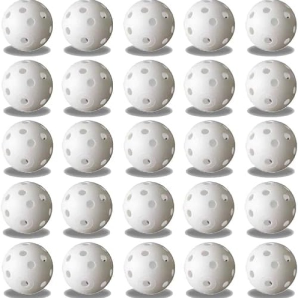 Practice Golf Balls, 25 Pack Plastic Airflow Hollow Golf Balls for Driving