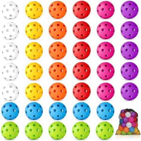 Coopay 40 Pack Baseball Practice Balls Plastic Training Balls Lightweight Hollow